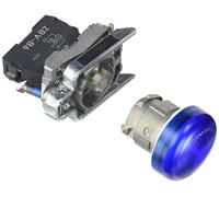 Schneider Electric Xb4bvb6ex Pilot lumière 24 V Bleu, rond voyant lumineux Ø 22 - IP65 - Bleu - Integral LED - 24 V - pattes - ATEX