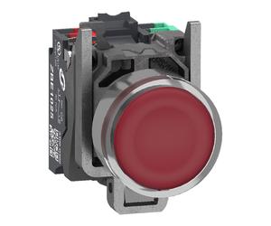 Schneider Electric XB4BW34B55 BP ROUGE PUSH IN 1F+1O