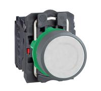 Schneider Electric XB5AA15C0 BP impulsion 22 blanc 1O+1F