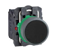 Schneider Electric XB5AA25C0 BP impulsion 22 noir 1O+1F