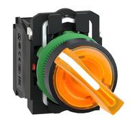 Schneider Electric XB5AK125M5 BOUTON TOURNANT LUMINEUX JAUNE DIAM 22