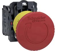 Schneider Electric XB5AS8444 Arrêt d'urgence collerette métal, avec arrêt d'urgence, rond, réinitialisable, verrouillable 120