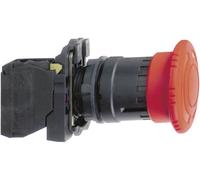Schneider Electric - Harmony XB5 - bouton arrêt urgence - Ø40 - pousser tourner - rouge - 1O+1F - vis - XB5AS8445