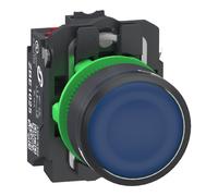 Schneider Electric XB5AW36B55 BP LUMINEUX BLEU PUSH IN