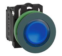 Schneider Electric XB5FW36B5 BP lum flush bleu 1O+1F 24V