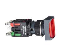 Interrupteur XB6DW4B5B : pression tige 16 mm.Pos : 1 NC + NO LED ROUGE 12-24V...
