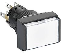 Schneider Electric XB6EDW1B2P Bouton-poussoir lumineux, blanc Ø 16, 24 V, 2 œillets Interrupteur lumineux 5 pc(s)