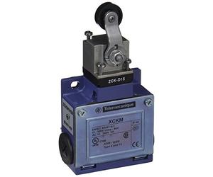 Schneider Electric XCKM115H29 ex OsiSwitch Métal Interrupteur de position format standard, levier à galet thermoplastique, tête rotative, 1NC+1NO, brusque, M20