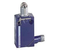 Schneider Electric XCMD2102C12 ex OsiSwitch Métal Interrupteur de position format standard, poussoir à galet acier, tête de piston, 1NC+1NO, brusque, M12