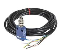 Schneider Electric XCMD21F2L1 ex OsiSwitch Métal Interrupteur de position format standard, M12 poussoir à galet en acier, 1NC+1NO, brusque, 1 m longueur de câble