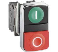 Schneider Electric ZB4BA7341 Harmony ZB4BA7341 Bouton-poussoir à double touche actionneur plat 2 boutons vert, rouge décrochage par pression 1 pc(s)