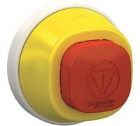 Schneider Electric ZB5AS84W3B Bouton darrêt durgence avec élément LED 24 V IP66, IP67, IP69, IP69K 1 pc(s)