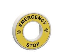 Schneider Electric ZBY9W3B330 ZBY9W3B330 (Ø) 60 mm EMERGENCY STOP jaune, gris 1 pc(s)