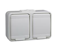 Schneider Elso Prise double saillie blanc pur 445404 Quantité:1