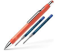Schneider Epsilon Stylo à bille rétractable, épaisseur de trait XB, couleur de l'encre : bleu, recharge indélébile, 2 mines, pour bureau, maison et entreprise