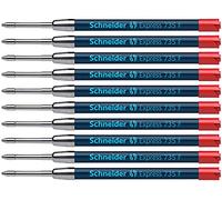 Schneider Express 735 F Recharge, lot de 10, rouge | Encre indélébile, rechargeable