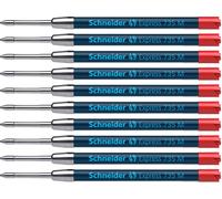 Schneider Express 735 M Recharge internationale grande capacité pour stylo bille Encre permanente rouge Lot de 10