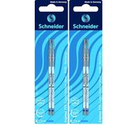 Schneider-express 775 pour stylos à bille, permanent, m, bleu, emballage blister de 2 (Lot de 2)