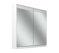 Schneider FILO HCL Armoire de toilette, encastrée, bandeau lumineux en haut, 795x147x759mm, 2 portes, 2 prises de courant, 180.080.02.02, Exécution: norme UE/corps blanc