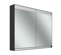Schneider FILO HCL Armoire de toilette, encastrée, bandeau lumineux en haut, 995x147x759mm, 2 portes, 2 prises de courant, 180.100.01.44, Exécution: norme CH/corps noir mat