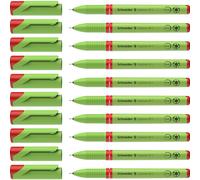 Schneider Fineliner, lot de 10, Rouge | Rechargeable