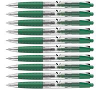 Schneider Gelion 1 Stylo gel Rechargeable/pointe acier inoxydable/0,4 mm Vert Lot de 10