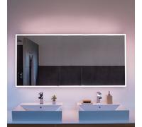 Schneider GLOW classic H rmoire de toilette, 3 portes 60/30/60cm, 1525x158x731mm, éclairage circulaire, intensité variable en continu, 182.150.02.41, Exécution: norme UE/corps noir mat, paroi arriè