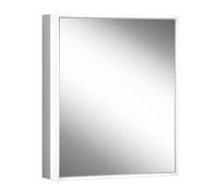 Schneider GLOW classic H rmoire de toilette, 1 porte 50cm, charnières à droite, 525x158x731mm, éclairage circulaire, variateur d'intensité en continu, 182.051.02.50, Exécution: norme UE/corps argen