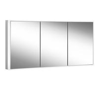 Schneider GLOW classic H rmoire de toilette, 3 portes 60/60/60cm, 1825x158x731mm, éclairage circulaire, intensité variable en continu, 182.180.02.50, Exécution: norme UE/corps argent anodisÃ©