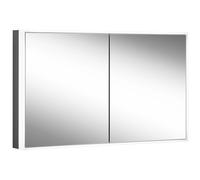 Schneider GLOW classic H rmoire de toilette, 2 portes 65/65cm, 1325x158x731mm, éclairage circulaire, variateur d'intensité en continu, 182.130.02.44, Exécution: norme EU/corps noir mat