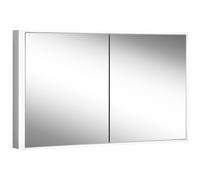 Schneider GLOW classic HCL Armoire de toilette, 2 portes 65/65cm, 1325x158x731mm, éclairage circulaire, variateur d'intensité en continu, 182.130.01.50, Exécution: norme CH/corps argent anodisÃ©