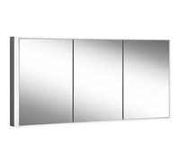 Schneider GLOW classic HCL Armoire de toilette, 3 portes 50/50/50cm, 1525x158x731mm, éclairage circulaire, intensité variable en continu, 182.151.02.41, Exécution: norme UE/corps noir mat, paroi arriè