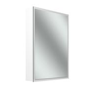 Schneider GLOW D2W armoire de toilette, 1 porte 50cm, charnières à gauche, 513x136x736mm, éclairage périphérique, Dim2Warm, 218.052.01.02, Exécution: norme CH/corps blanc