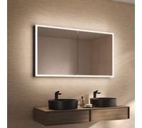 Schneider GLOW D2W Armoire de toilette, 2 portes, 218.130.02.44, GLO1 130/2/D2W
