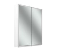 Schneider GLOW D2W armoire de toilette, 2 portes 30/30cm, 613x136x736mm, éclairage circulaire, Dim2Warm, 218.064.02.02, Exécution: norme UE/corps blanc