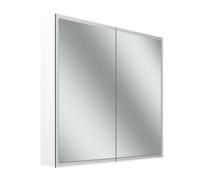 Schneider GLOW D2W armoire de toilette, 2 portes 40/40cm, 813x136x736mm, éclairage circulaire, Dim2Warm, 218.080.01.02, Exécution: norme CH/corps blanc