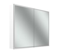 Schneider GLOW D2W armoire de toilette, 2 portes 45/45cm, 913x136x736mm, éclairage circulaire, Dim2Warm, 218.090.01.02, Exécution: norme CH/corps blanc