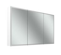 Schneider GLOW D2W armoire de toilette, 3 portes 40/50/40cm, 1313x136x736mm, éclairage périphérique, Dim2Warm, 218.131.02.02, Exécution: norme UE/corps blanc