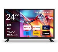 Schneider - GMS24V100, Téléviseur LED 24" (60cm), Smart Vidaa, 1366 x768 pix HD, Tuner DVB-T, DVB-T2, DVB-S2, HMDI 1.4 X3, Canal+, Youtube, Chromecast intégré, WiFi, Noir