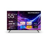 SCHNEIDER - GMS55A1 - TV QLED 4K UHD 55"" (139cm) - Smart TV Vidaa - Netflix, Prime Video, Disney+ - 3xHDMI 2.0 - 2xUSB - Mode Hotel