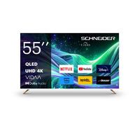 SCHNEIDER - GMS55F1 - TV QLED 4K UHD 55"" (139cm) - Smart TV Vidaa - Netflix, Prime Video, Disney+ - 3x HDMI 2.0 - 2x USB - Fjord