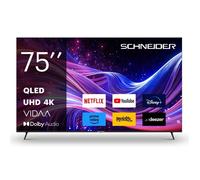 SCHNEIDER - GMS75A1 - TV QLED 75"" (189cm) - 4K UHD 3840 x 2160 - Smart Vidaa - HDMIx3 - USBx2 - Netflix