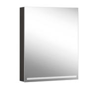 Schneider GRACE TW Armoire de toilette avec éclairage, 1 porte butée à droite, 595x120x700mm, intensité lumineuse variable, 2000-6500K, 116.462.01.41, Exécution: norme CH/corps noir mat, paroi arrière