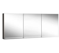 Schneider GRACE TW Armoire de toilette avec éclairage, 3 portes 60/60/60cm, 1795x120x700mm, intensité lumineuse variable, 2000-6500K, 116.580.01.41, Exécution: norme CH/corps noir mat, paroi arrière r