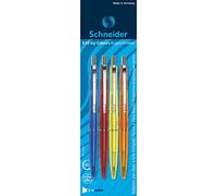 Schneider Icy Couleurs Stylo à bille K20, pointe M, encre bleue, Blister Lot de 4 couleurs Crayons-assorted