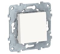 Schneider - Interrupteur Va-et-Vient 10A Blanc Unica Déco, Tension 250V, Finition Brillante, Dimensions 60x60x35 mm, IP21, Norme CE, Idéal pour Éclairage Domestique et Raccordement Téléphonique