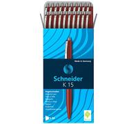 Schneider K 15 Stylo bille Encre permanente rouge Lot de 20 (Import Allemagne)