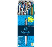 Schneider K 15 stylo bille rétractable, 14 x 7,8 x 7,8 cm, coleurs assorties, 1