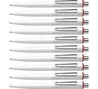 Schneider K 3 Biosafe Stylo à bille, lot de 10, Encre rouge | Encre indélébile, épaisseur de trait moyenne (M)