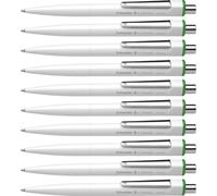 Schneider K 3 Biosafe Stylo à bille, lot de 10, Encre verte | Encre indélébile, épaisseur de trait moyenne (M)